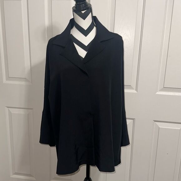 EMMELLE Black Snap Front Jacket - Picture 1 of 4